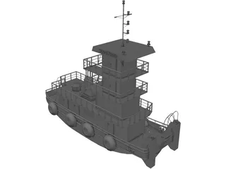 Empurrador Naval Norte 3D Model