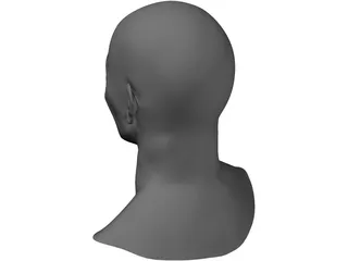 Old Man Face 3D Model