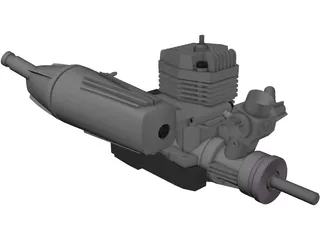 RC OS Engine AX35 3D Model