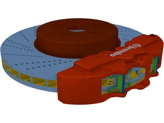 3D 3ds Max brembo brake brakes