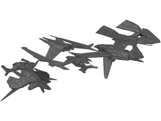 Star Ships Collection 3D Model