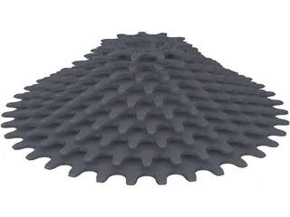 Rear Cassette 10-speed 11-38 3D Model