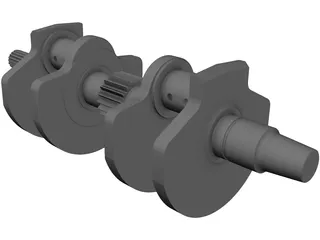 Honda VFR 400 NC30 Crankshaft 3D Model