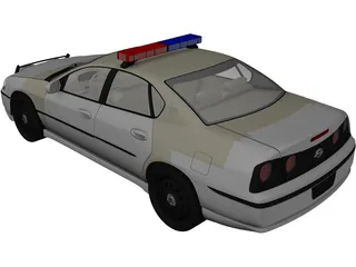 Chevrolet Impala Police Car (2003) 3D Model