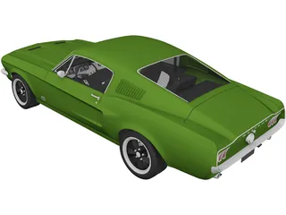 Ford Mustang Bullit (1967) 3D Model