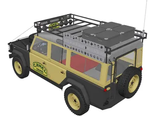 Land Rover Defender 110 Camel Trophy 3D Model