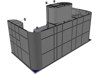 Modular Exhibition Booth 3D Model