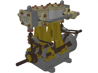 Steam Engine JLS-13-2 3D Model