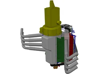 Dragster Engine 3D Model