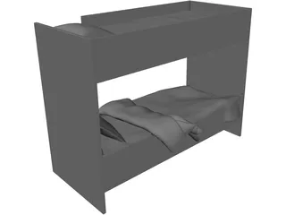 Children Stacked Bed 3D Model