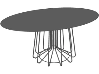 Zanotta Big Wire Elipse Table 3D Model