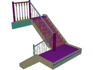 House Stairs 3D Model