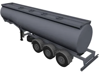 Tanker Semi Trailer 3D Model