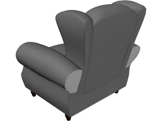 Armchair Old Fashioned 3D Model