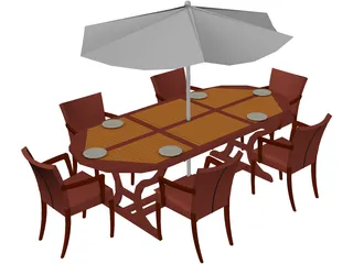 Picnic Table 3D Model