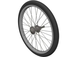 Bicycle Wheel 20 Inch 3D Model