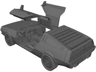 DMC DeLorean (1980) 3D Model