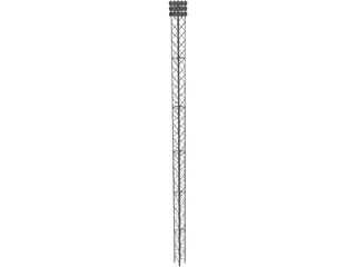Self-Sustaining Steel Tower 36 Meters 3D Model
