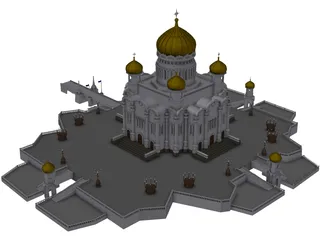 Taj Mahal Mosque 3D Model