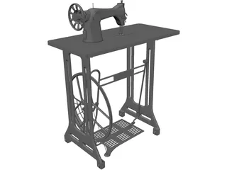 Sewing Machine 3D Model