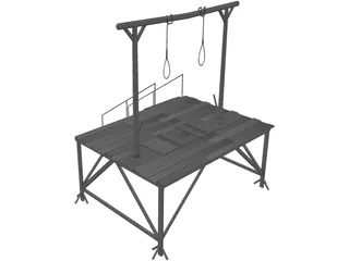 Woodern Gallows 3D Model