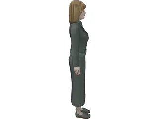 Reception Girl 3D Model