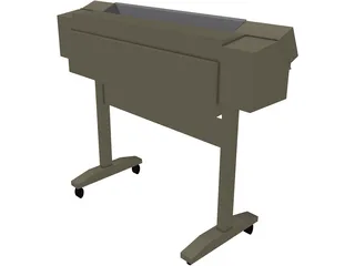 HP 750c Plotter 3D Model