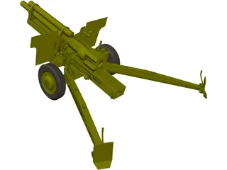 Canadian Howitzer 105mm 3D Model