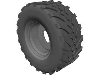 Whell and Tyre 650 65R30.5 3D Model