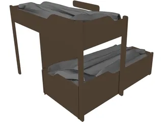 Bunk Bed 3D Model