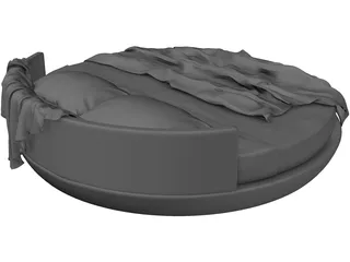 Round Bed 3D Model