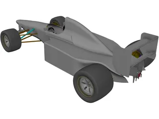 Sauber F1 Car 3D Model