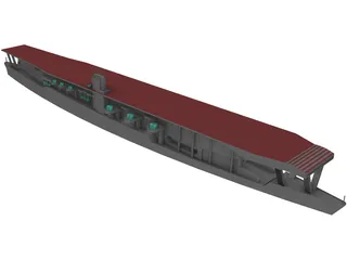 Akagi Aircraft Carrier 3D Model