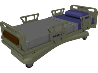 Hospital Bed 3D Model