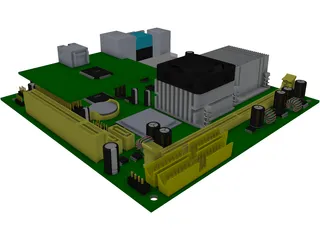 Motherboard Mini ITX 3D Model