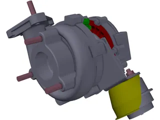 Garrett GT15 Turbocharger 3D Model