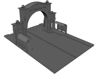 Welcome Arch Town Entry 3D Model