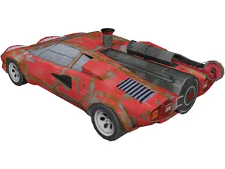 Lamborghini Countach War 3D Model