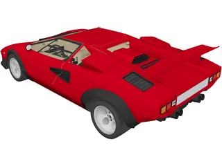 Lamborghini Countach LP500 3D Model