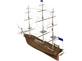 Constitution Ship 3D Model