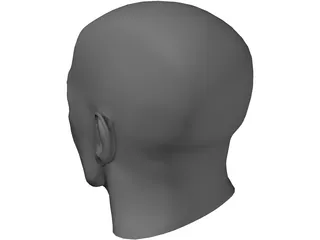 Male Human Head 3D Model