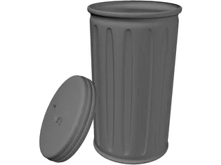 Garbage Can 3D Model