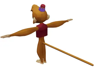 Abu the Monkey 3D Model