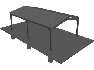 Carport Steeldeck 3D Model