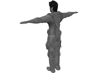 Chris Redfield 3D Model