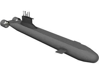 Typhoon Submarine 3D Model