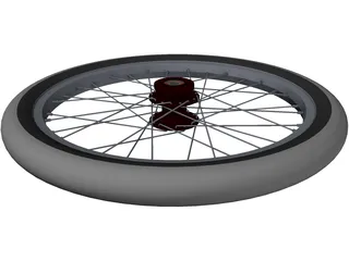 Trike Front Wheel 18 inch 3D Model