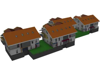 Houses Buildings 3D Model