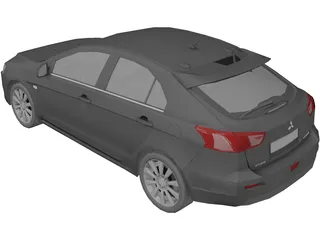 Mitsubishi Lancer Sportback (2009) 3D Model