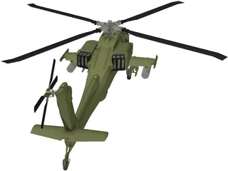 Boeing AH-64A Apache 3D Model